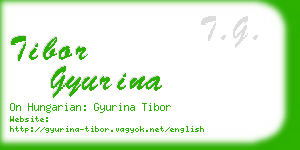 tibor gyurina business card
